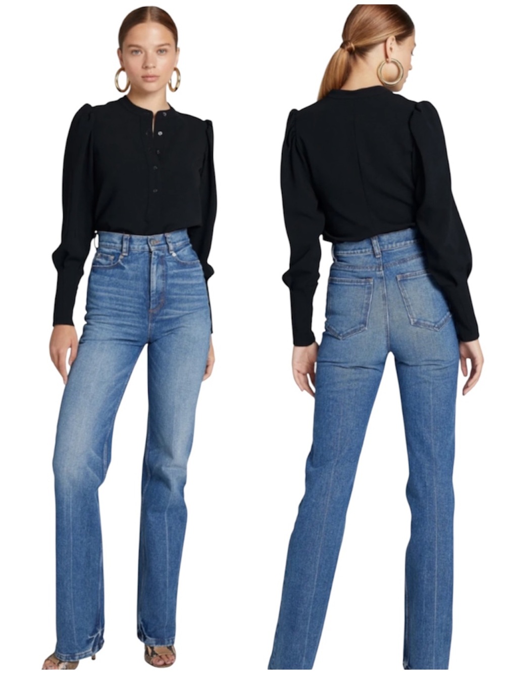 A.L.C. Black Long Sleeve Markle Blouse 2